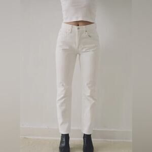 The FEEL Studio Women's The White Genuine Jeans Straight Leg Size 25 TALL  $425